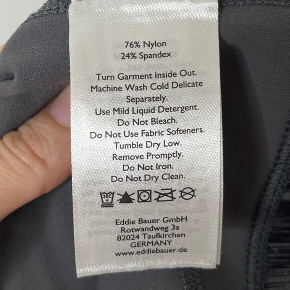 Eddie Bauer Women's Athletic Leggings S Gray & Black Ikat Print Cropped Mid Rise - Picture 8 of 11